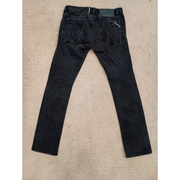 Cult of Individuality Jeans Mens 31/34 Black Greaser Straight - Picture 5 of 11